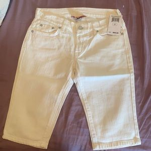 Vintage White Jean Shorts